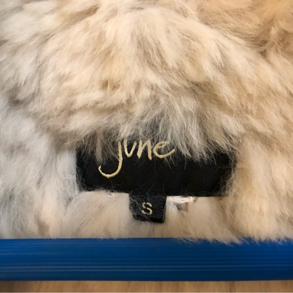 June Real Fur Vest Size S - Picture 2 of 5